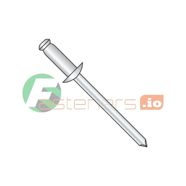 Newport Fasteners Blind Rivet, Dome Head, 1/8 in Dia., 0.275 in L, Stainless Steel Body, 10000 PK 840530 - main
